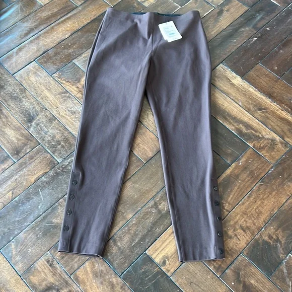 Theory Eco New Bistretch mocha button legging